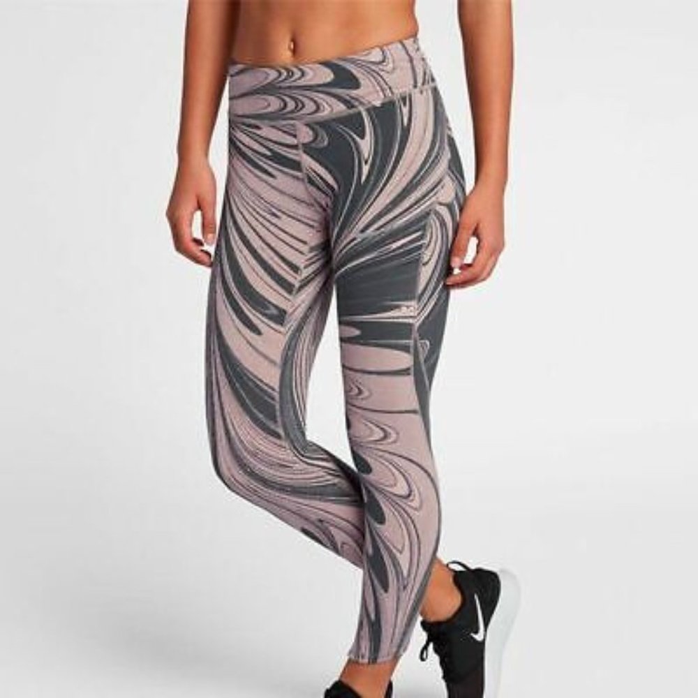 Nike Epic Power Lux Dusty Pink Crop Tights Running M